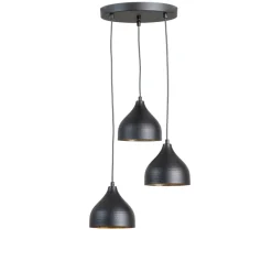 Hængelampe Tattoo 6201 3-lys rondel sort/guld^Opviq New