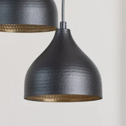 Hængelampe Tattoo 6201 3-lys rondel sort/guld^Opviq New