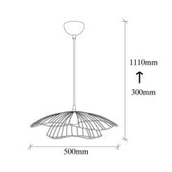 Hængelampe Tel 6500 Ø50cm sort^Opviq Online