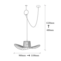 Opviq Hængelampe Tel 6726 Ø50cm sort decentraliseret