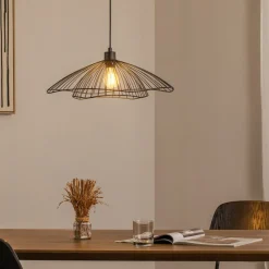 Opviq Pendellamper>Hængelampe Tel, sort, metal, Ø 50 cm, metal