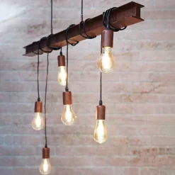 Hængelampe Townshend 4 i mørkebrun^EGLO Best