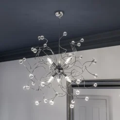 Hængelampe Trilly i krom med krystaller^ONLI Discount