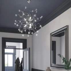 Hængelampe Trilly i krom med krystaller^ONLI Discount