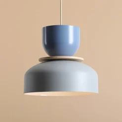 Hængelampe Uto, grå/blå, Ø 30 cm, metal^ALDEX Discount