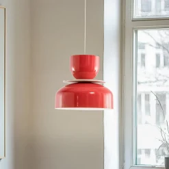 ALDEX Pendellamper>Hængelampe Uto, rød, Ø 30 cm, metal