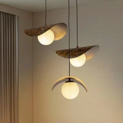 Opviq Hængelampe Vatoz, 3 lyskilder, sort, Ø 50 cm, metal