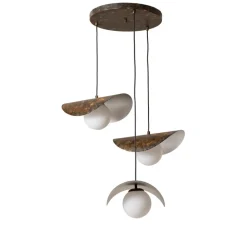 Opviq Hængelampe Vatoz, 3 lyskilder, sort, Ø 50 cm, metal