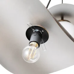 Opviq Hængelampe Vatoz, 3 lyskilder, sort, Ø 50 cm, metal