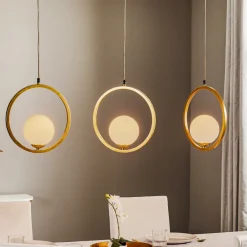 Hængelampe Vienna, opalglas, messing, 3 lyskilder^Eko-Light Clearance