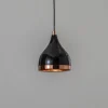 Hængelampe Yildo 7000 1 lyskilde Ø15cm sort/kobber^Opviq