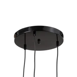 Hængelampe Yildo, 3 lyskilder, sort/guld, rund, Ø37 cm^Opviq Outlet