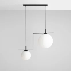 ALDEX Hængelampe Zac, 2 lyskilder, sort