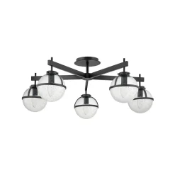 Hollis loftlampe, 5 lyskilder, sort/klar^HINKLEY Sale