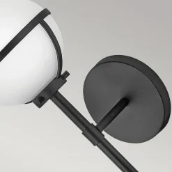 HINKLEY Hollis væglampe til badeværelset, sort/opal, 1 lk