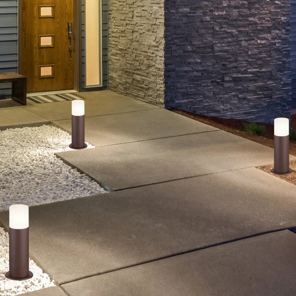 Trio Lighting Sokkellamper>Hoosic sokkellampe af trykstøbt aluminium, rust