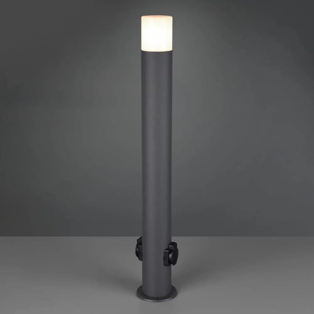 Hoosic stibelysning med stikkontakter, antracit^Trio Lighting