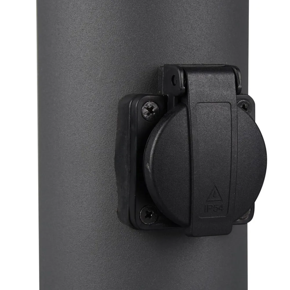 Hoosic stibelysning med stikkontakter, antracit^Trio Lighting