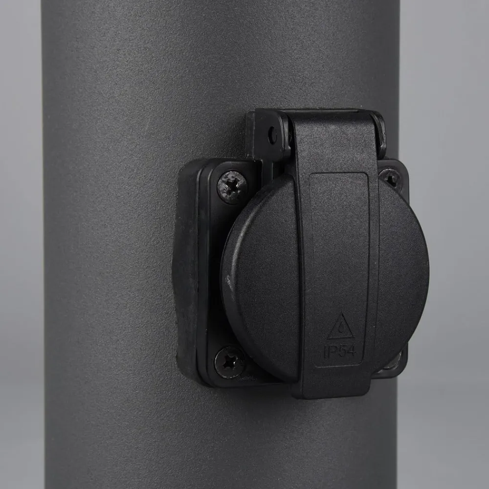 Hoosic stibelysning med stikkontakter, antracit^Trio Lighting