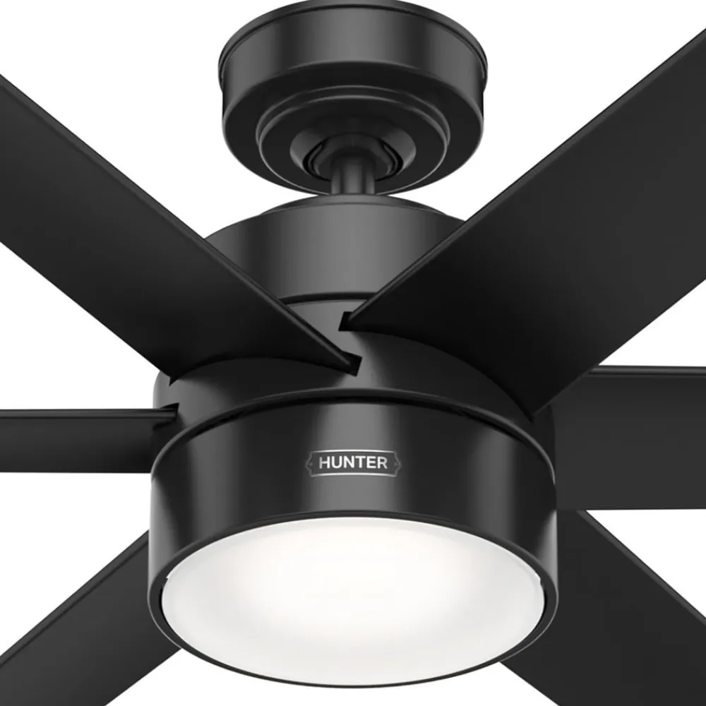 Solaria DC LED-loftventilator IP44 Ø 183^Hunter Sale