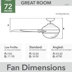 Solaria DC LED-loftventilator IP44 Ø 183^Hunter Sale