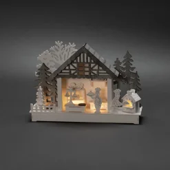 Hus og Bageri LED-adventsstage, batteridrift^Konstsmide Christmas Sale