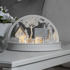 Konstsmide Christmas Dekorationsbelysning|Vinduesdekoration>Huse og rensdyr LED-silhuet, batteridrevet