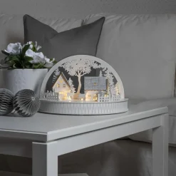 Konstsmide Christmas Dekorationsbelysning|Vinduesdekoration>Huse og rensdyr LED-silhuet, batteridrevet