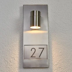 Konstsmide Husnummerlampe Modena 7655, stål