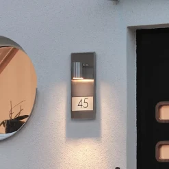 Konstsmide Husnummerlampe Modena 7655, stål