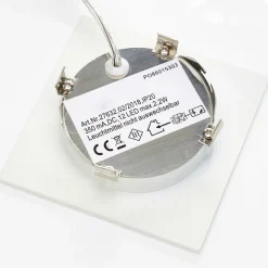 Hvid LED-indbygningslampe Klaus til indbyggede kasser^Heitronic New