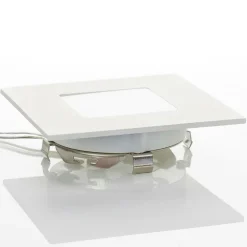 Hvid LED-indbygningslampe Klaus til indbyggede kasser^Heitronic New