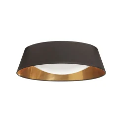 Reality Leuchten I sort-guld – rund LED-loftlampe Ponts