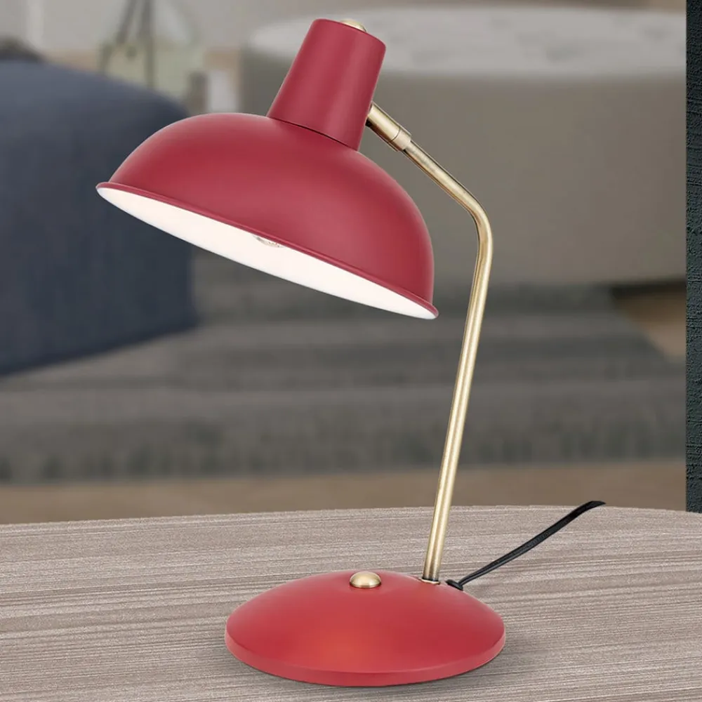 ORION Arbejdsrum/Kontor|Bordlamper>I vintagelook - Fedra bordlampe, rød