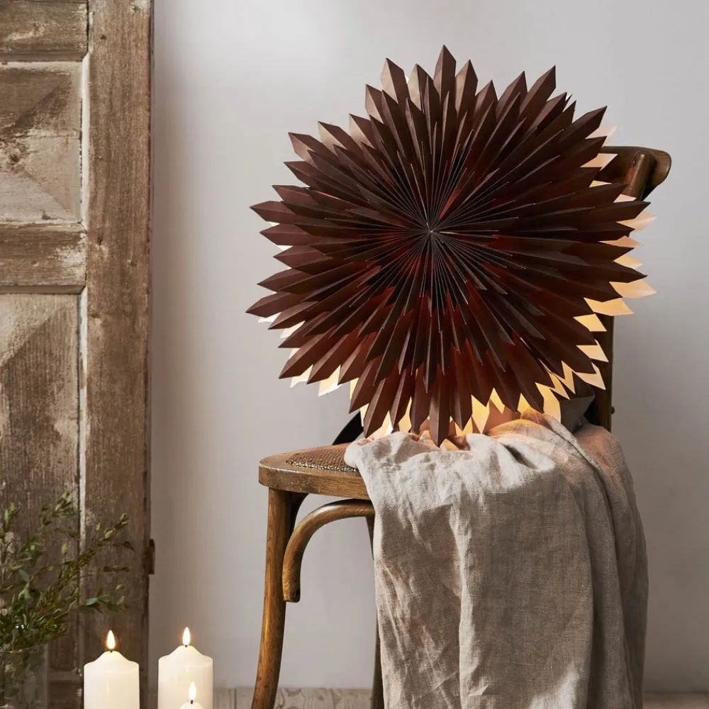 STAR TRADING Julepynt|Julestjerner>Ice dekostjerne, uden fatning, brun