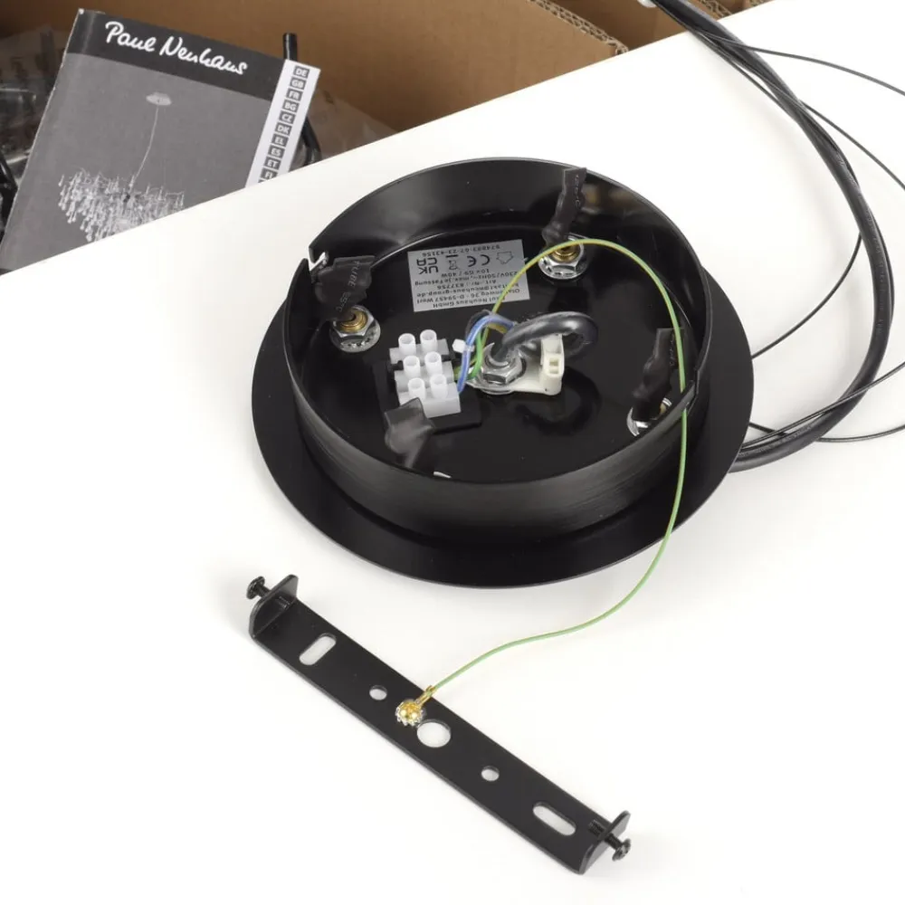 Icicle lysekrone, sort, glasophæng, længde 150 cm^Paul Neuhaus Best