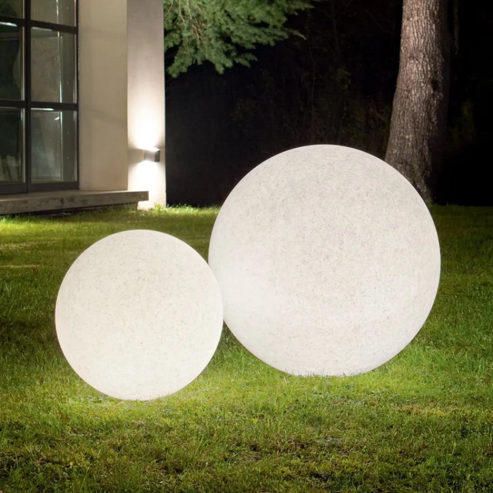 Ideal Lux Doris lampe med jordspyd, hvid, plast, Ø 78 cm^Ideallux Best