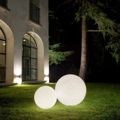 Ideal Lux Doris lampe med jordspyd, hvid, plast, Ø 78 cm^Ideallux Best