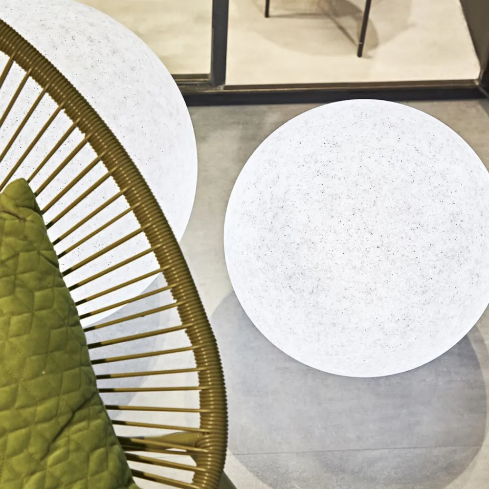 Ideal Lux Doris lampe med jordspyd, hvid, plast, Ø 78 cm^Ideallux Best