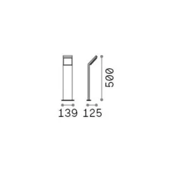 Ideallux Gadebelysning>Ideal Lux LED-gadelampe Style brun højde 50 cm aluminium 3.000 K