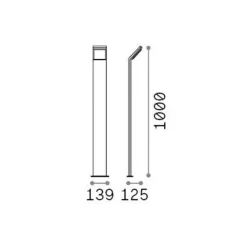 Ideallux Gadebelysning>Ideal Lux LED-gadelampe Style grå højde 100 cm aluminium 3.000 K