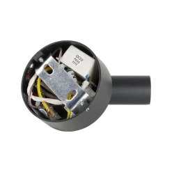 Ideal Lux LED-vægspot Bean, Ø 7 cm, sort metal/glas^Ideallux Sale