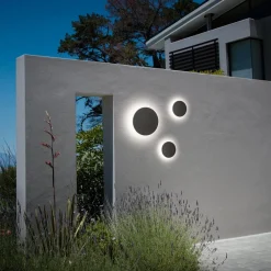 Ideallux Ideal Lux udendørs væglampe Punto antracit Ø 18 cm, metal