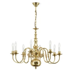 IMKE lysekrone i poleret messing med otte lys^ORION Best