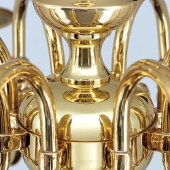 IMKE lysekrone i poleret messing med otte lys^ORION Best