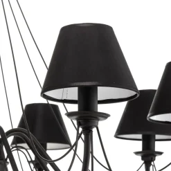 Imponerende lysekrone Bona med tekstilskærm^Euluna Outlet