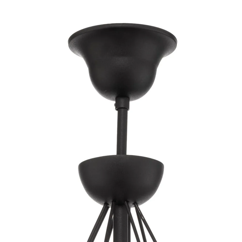 Imponerende lysekrone Bona med tekstilskærm^Euluna Outlet