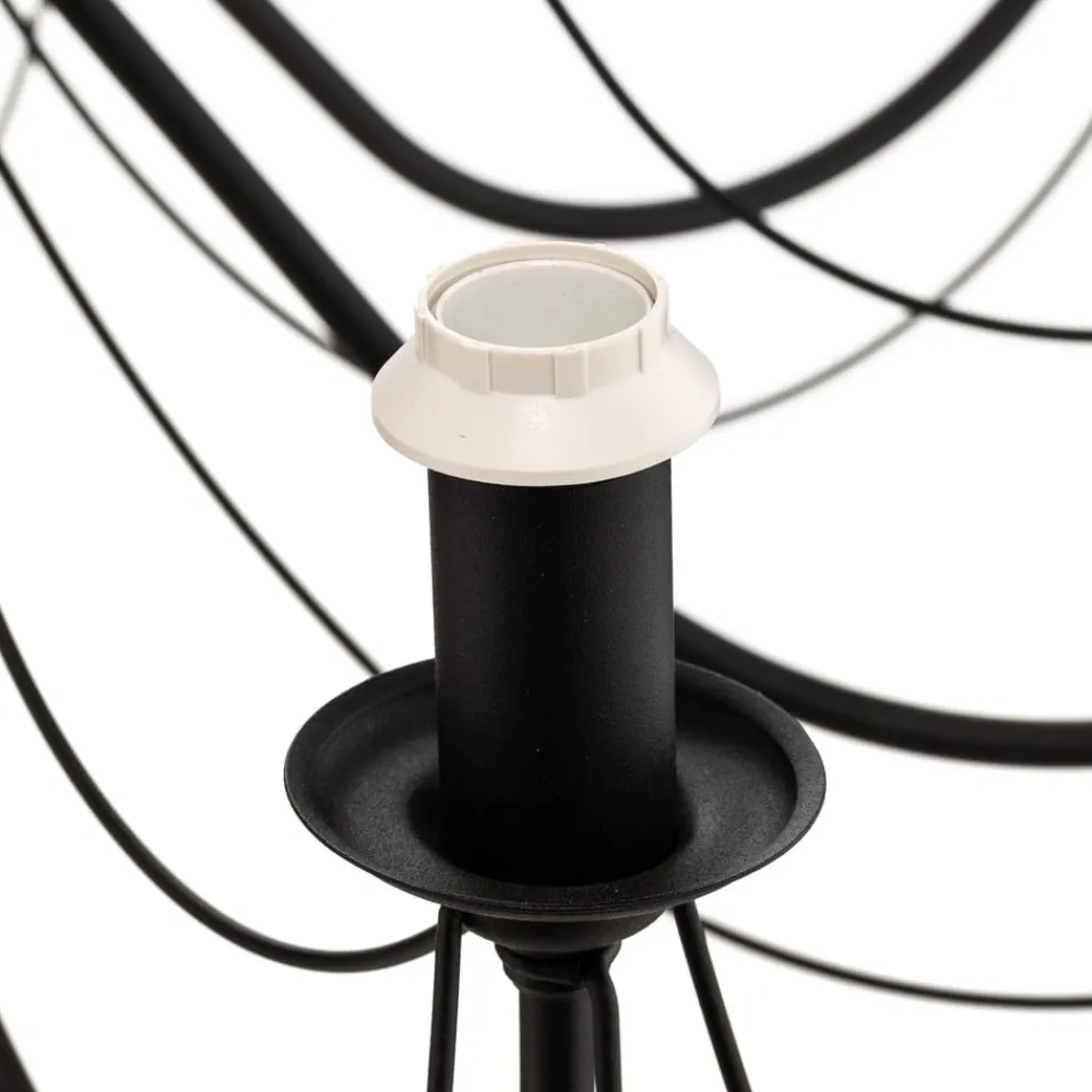 Imponerende lysekrone Bona med tekstilskærm^Euluna Outlet