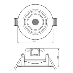 Indbygget loftlampe med LED SMD 68 230V hvid 4.000 K^Deko-Light Hot