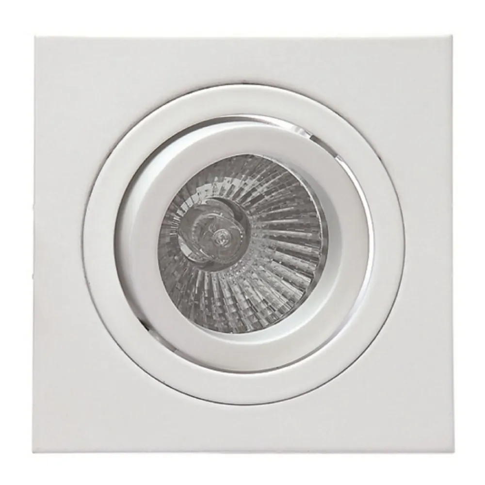 Mantra Iluminación Indbygningslampe Básico, kantet, mat hvid